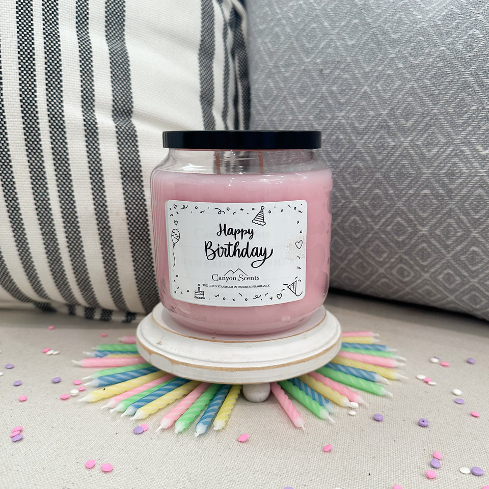 Birthday Gift Candle ~ "Champagne Wishes"