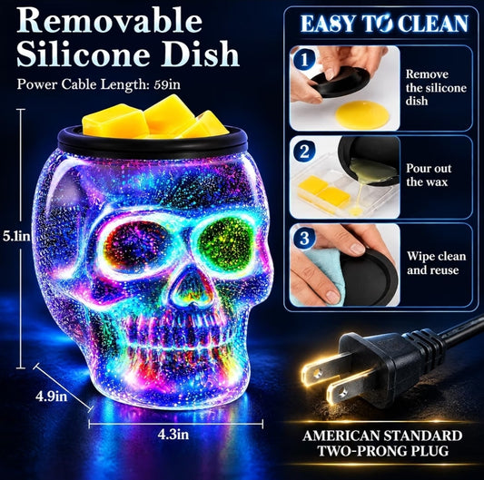 Glass Skull Wax Cubes Warmer