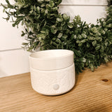 Warmer - White Leaf plus Dish for Melt cubes.