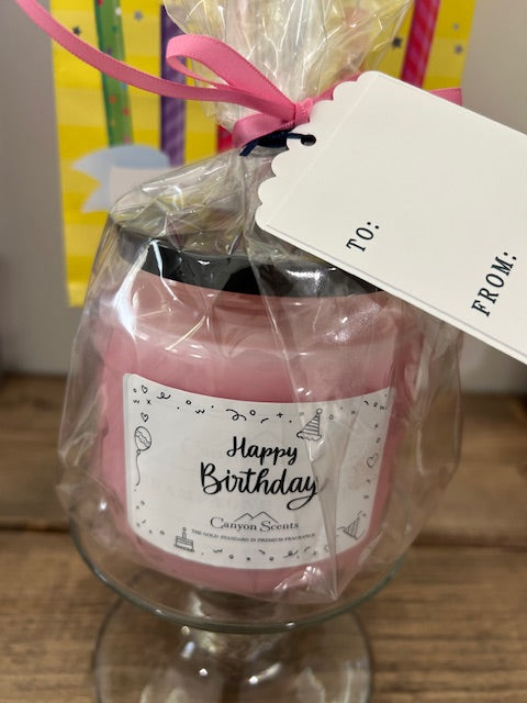 Birthday Gift Candle ~ "Champagne Wishes"
