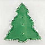 Christmas Tree Decorative Glass Candle Jar ~ Christmas Wreath