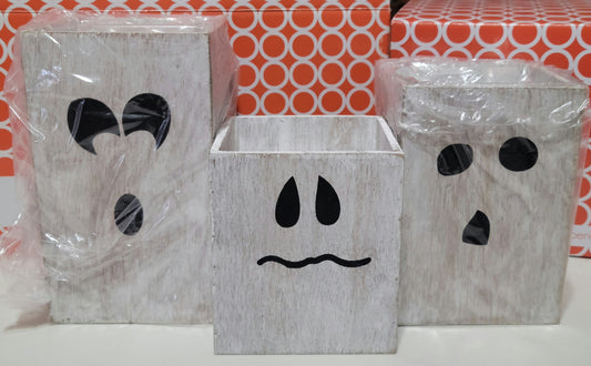 Halloween Ghost Candle Holders - 3 piece