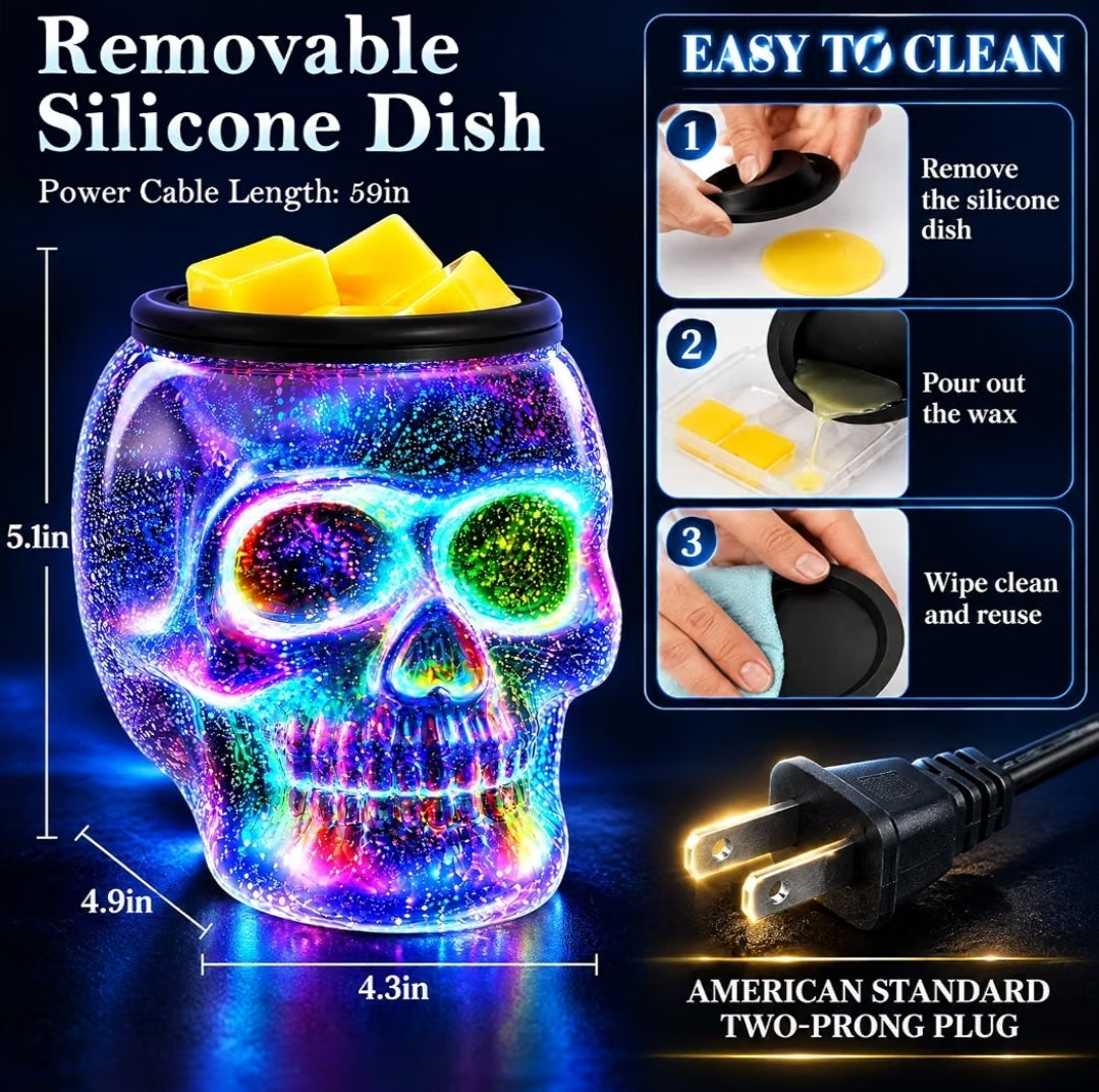 Glass Skull Wax Cubes Warmer