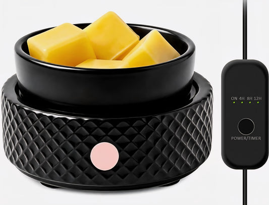 Wax Melt Warmer w/Timer (Black)